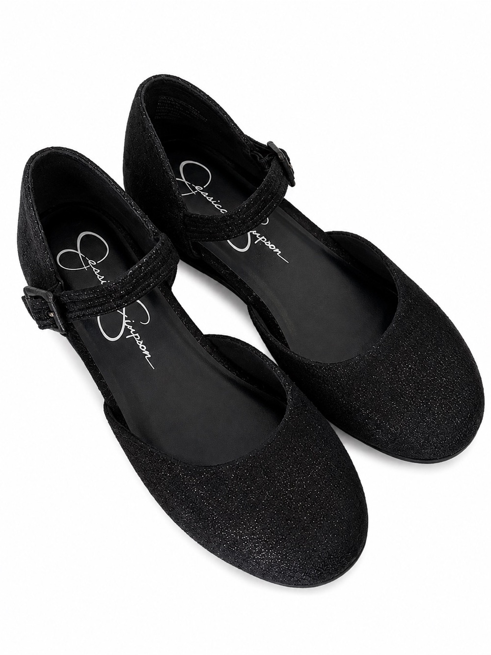 Jessica Simpson Black Glitter Mary Jane Shoes – Women’s Size 5